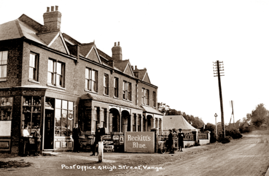 Vange Post Office c.1905. Once stood on the south side of the present day High Road 120m east of Clayhill Rd.
